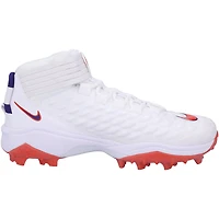 Chaussures Nike Force Pro 2 Shark blanches émises par l'équipe des Clemson Tigers le programme de football