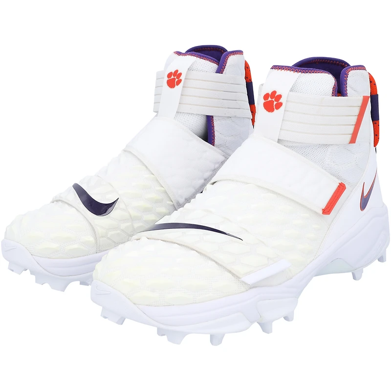 Clemson Tigers Team-Issued White Shark Cleats from the Football Program