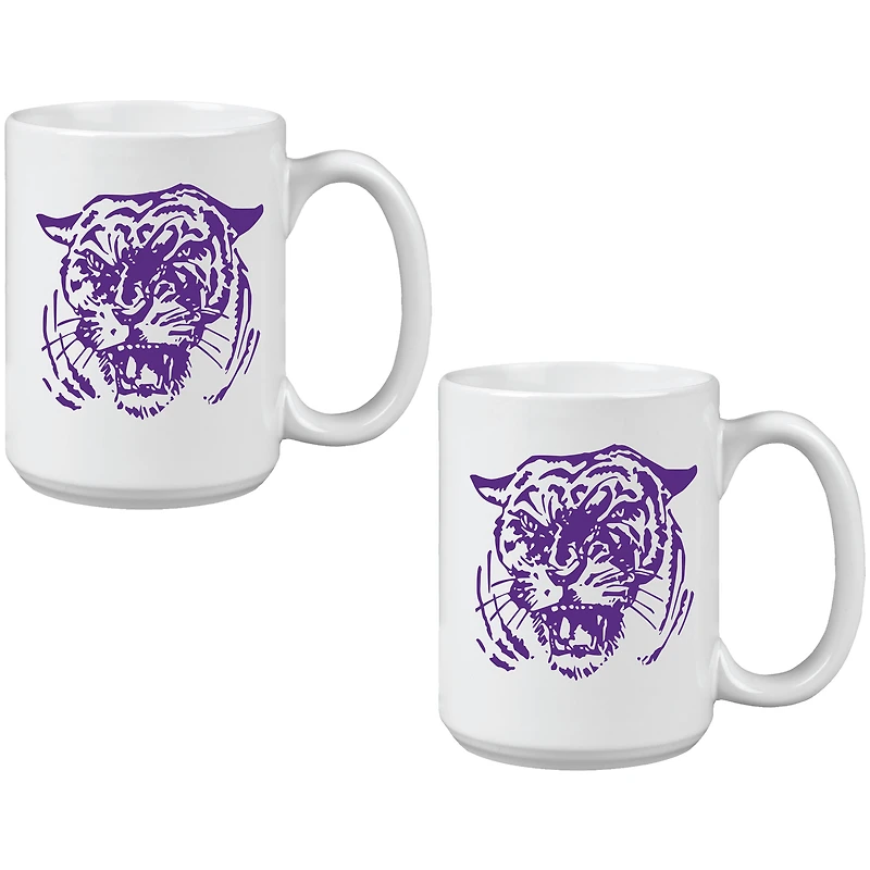 Clemson Tigers Two Pack 15oz. Vault Sketch Ceramic Mug Set
