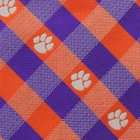 Clemson Tigers Woven Checkered Tie - Orange/Purple