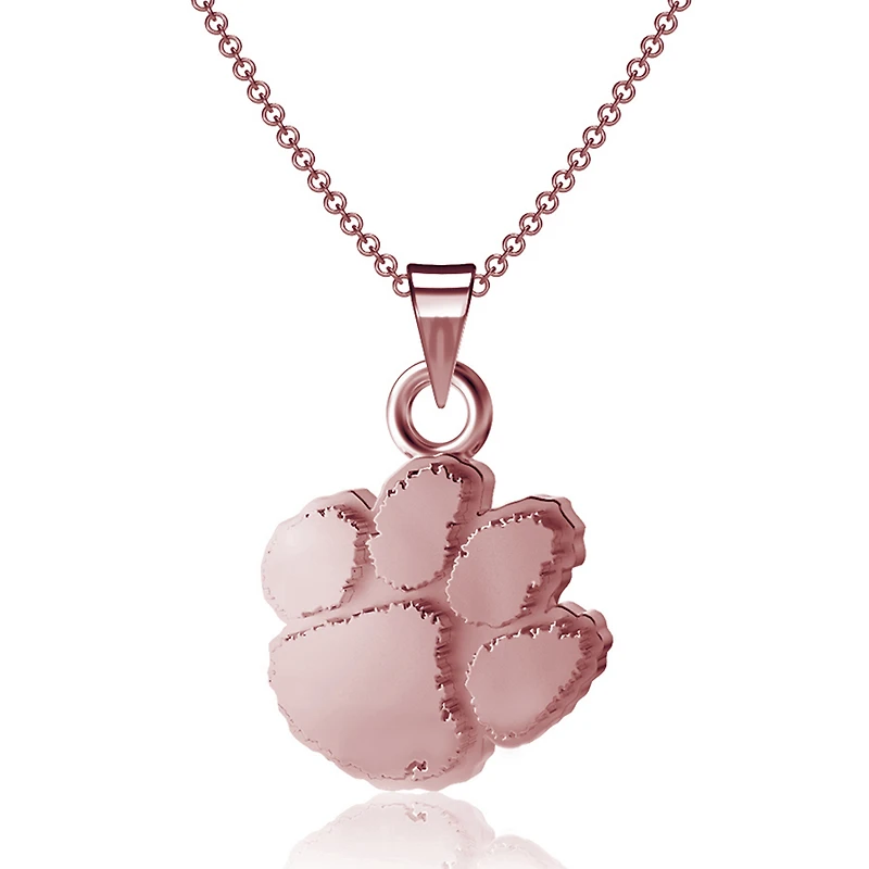 Dayna Designs Clemson Tigers Collier pendentif en or rose