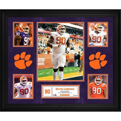 Dexter Lawrence Clemson Tigers Framed 23" x 27" 5-Photo Collage