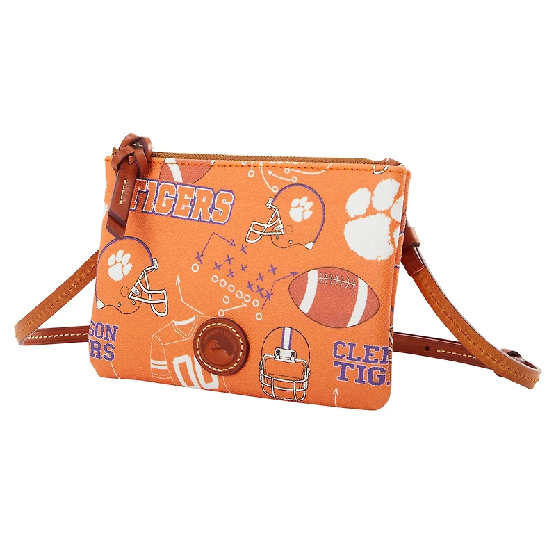 Sac à main à bandoulière avec fermeture éclair sur le dessus Dooney & Bourke Clemson Tigers