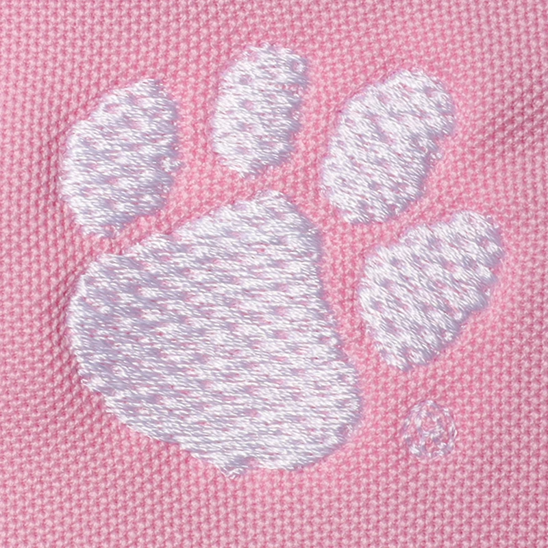 Girls Infant Garb Pink Clemson Tigers Caroline Cap Sleeve Polo Body