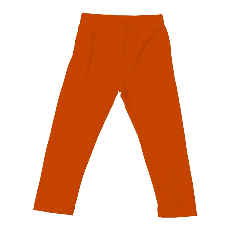 Girls Infant Wes & Willy Oatmeal Clemson Tigers Ruffle Raglan Long Sleeve T-Shirt Leggings Set