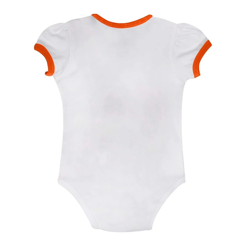 Girls Newborn & Infant Clemson Tigers Two-Piece Love My Team Bodysuit Skirt Set