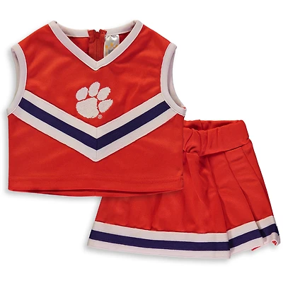 Ensemble deux pièces orange Clemson Tigers pour tout-petit fille