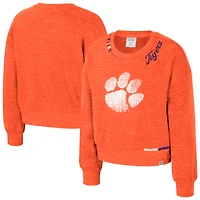 Girls Youth Colosseum  Orange Clemson Tigers Just a Minute Sweatshirt