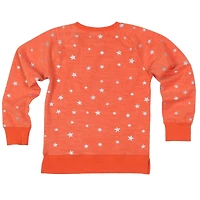 Sweat-shirt à capuche orange Wes & Willy Clemson Tigers pour jeunes filles, motif étoile scintillante inversée