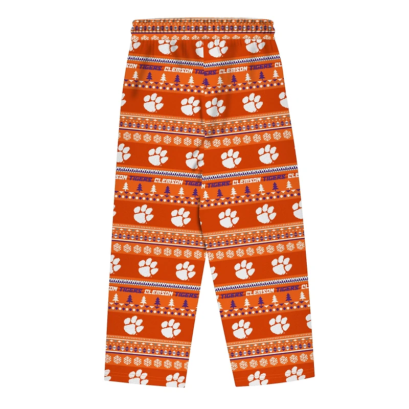 Infant & Newborn Outerstuff  Orange Clemson Tigers Ugly Sweater Pajama Set