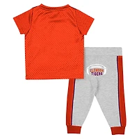 Ensemble maillot et pantalon Clemson Tigers Ka-Boot-It orange Colosseum/gris chiné pour bébé