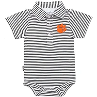 Infant Garb Charcoal/White Clemson Tigers Carson Striped Short Sleeve Body