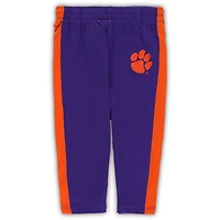 Infant Orange/Purple Clemson Tigers Little Kicker Long Sleeve Bodysuit and Sweatpants Set