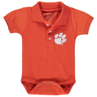 Body polo orange Clemson Tigers pour bébé