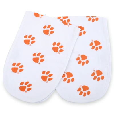 Ensemble de 2 torchons en mousseline pour bébé Three Little Anchors Clemson Tigers