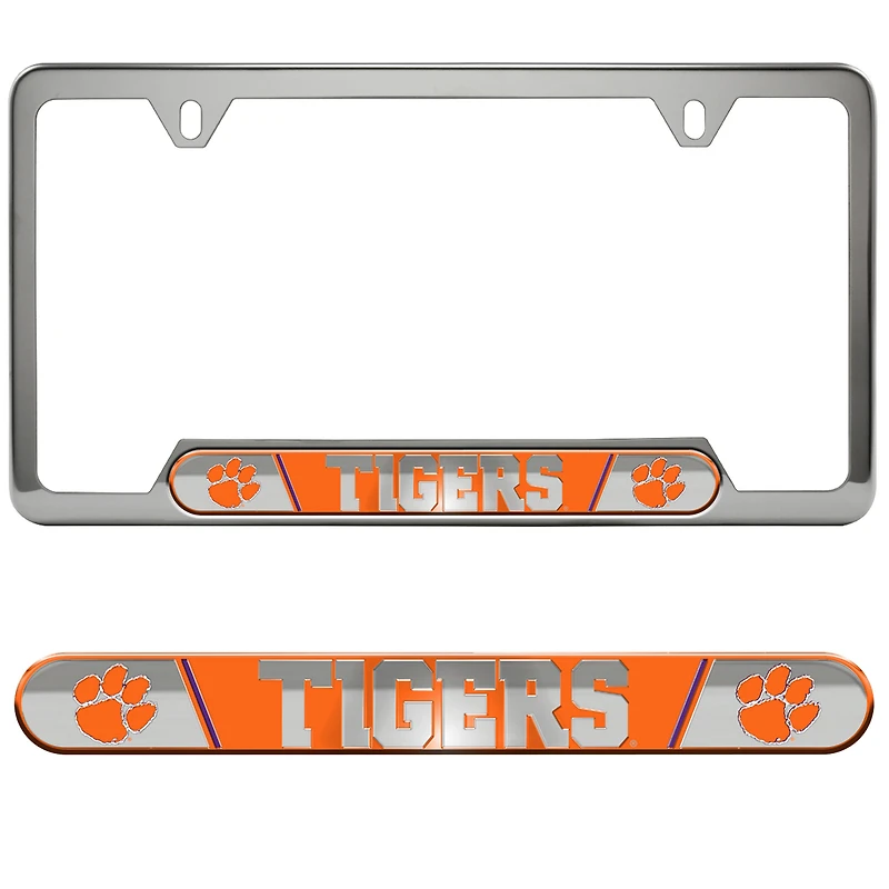 Cadre de plaque d'immatriculation en relief Logo Brands Clemson Tigers