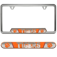 Cadre de plaque d'immatriculation en relief Logo Brands Clemson Tigers