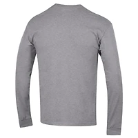 T-shirt à manches longues pour homme Champion Heather Grey Clemson Tigers Arch Over Logo