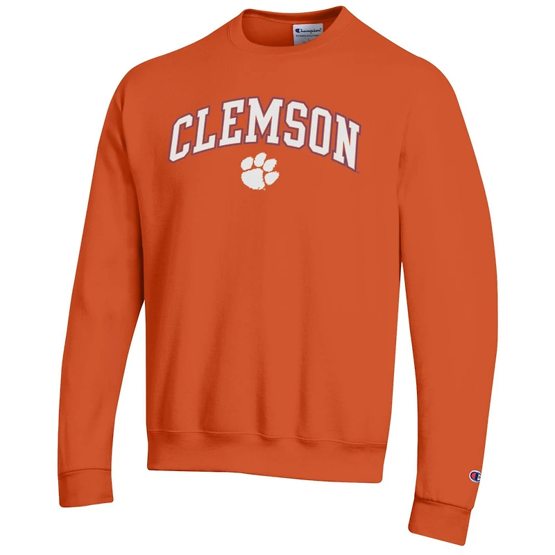 Men's Champion Clemson Tigers Arch Over Logo Pullover Sweatshirt