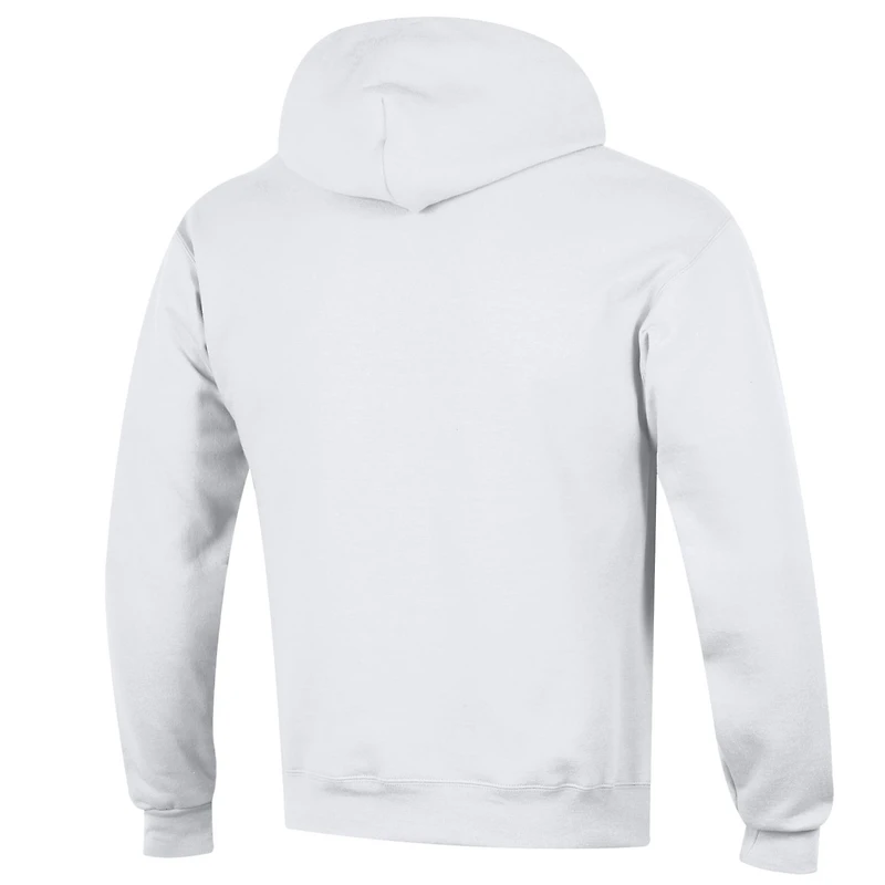 Men's Champion  White Clemson Tigers Arched Logo Fleece Pullover Hoodie