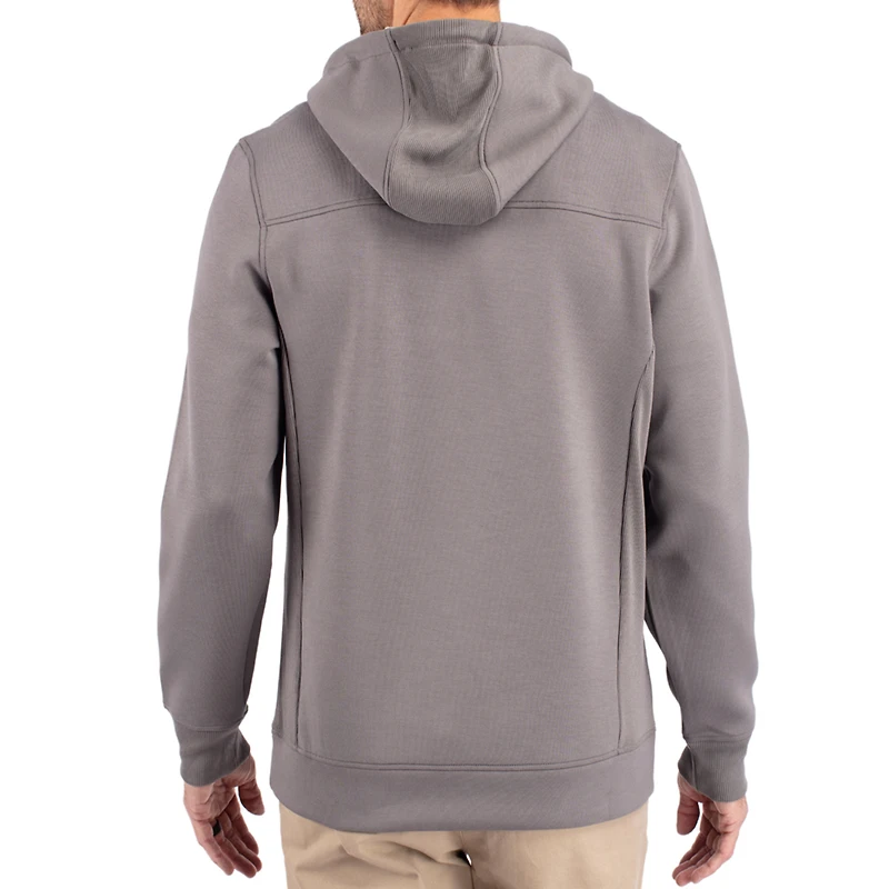 Men's Cutter & Buck Gray Clemson Tigers Roam Eco Recycled Half-Zip Pullover Hoodie