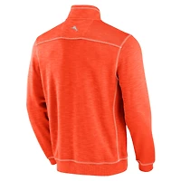Haut à trois mélanges zippé quart de tour Tommy Bahama orange des Tigers Clemson pour homme