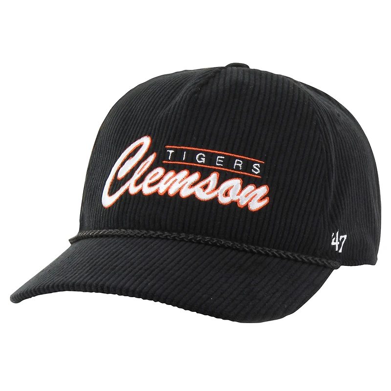 Casquette ajustable à double tête Gridiron Hitch '47 Black Clemson Tigers pour homme