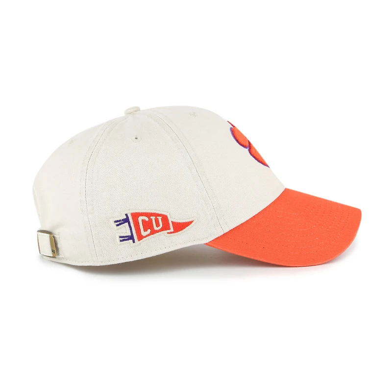 Casquette ajustable « Grand Stand Clean Up » crème pour homme, modèle 1947, des Tigers de Clemson