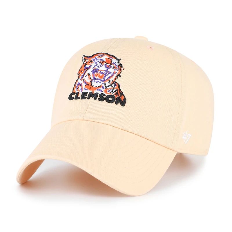 Casquette ajustable orange clair « 47 » pour homme des Clemson Tigers Vault Clean Up