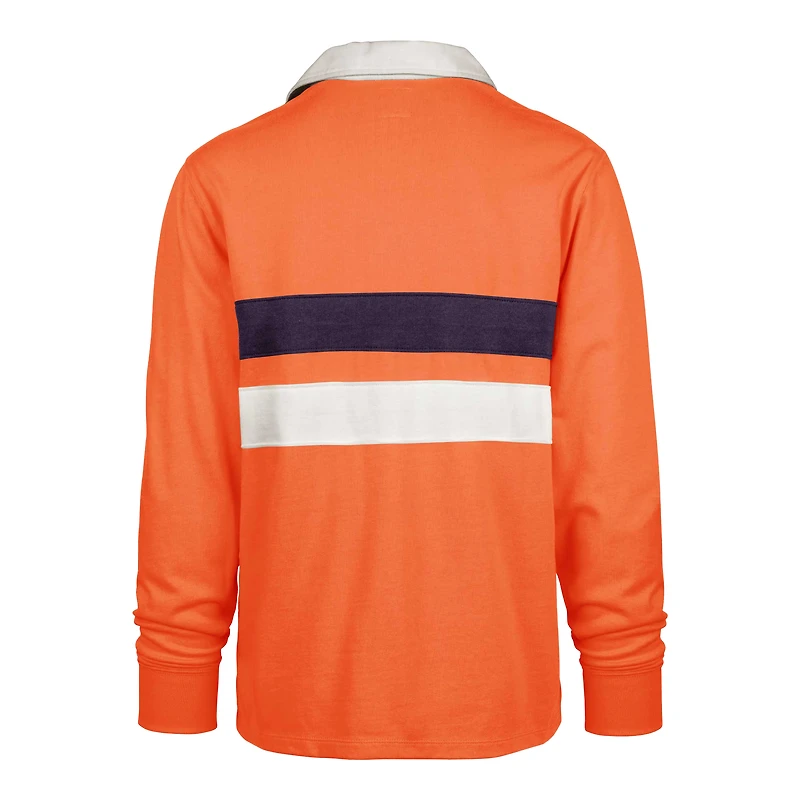 Polo de rugby à manches longues Orange Clemson Tigers Clubhouse Knox Thames pour homme '47