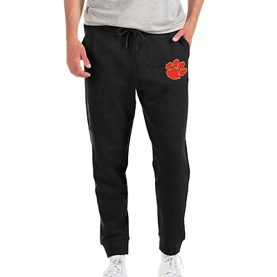 Men's Antigua Heathered Black Clemson Tigers Action Jogger Pants
