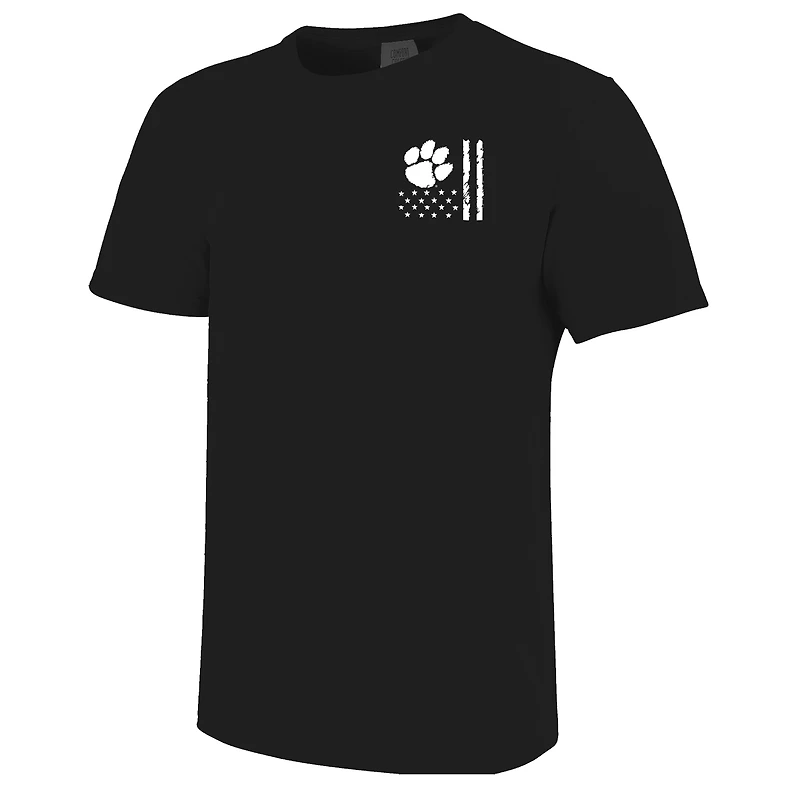 Men's Black Clemson Tigers Comfort Colors OHT Camo Overlay T-Shirt