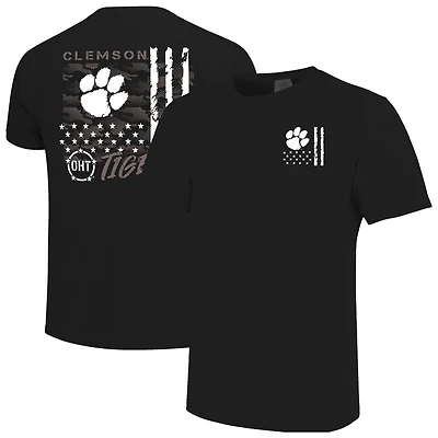 Men's  Black Clemson Tigers Comfort Colors OHT Camo Overlay T-Shirt