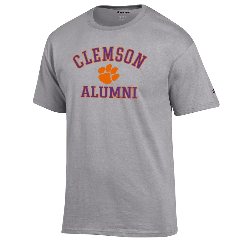 Men's Champion  Gray Clemson Tigers Alumni Logo T-Shirt