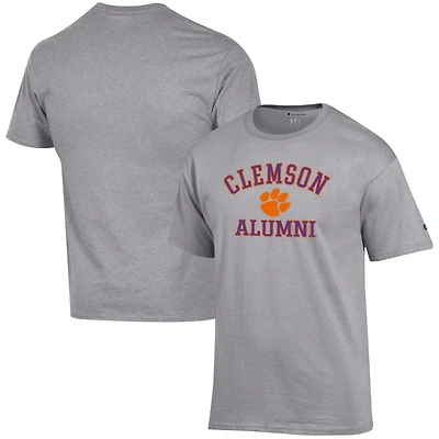 Men's Champion  Gray Clemson Tigers Alumni Logo T-Shirt