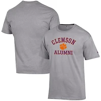 Men's Champion  Gray Clemson Tigers Alumni Logo T-Shirt