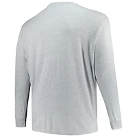 Men's Champion Heather Gray Clemson Tigers Big & Tall Mascot Long Sleeve T-Shirt