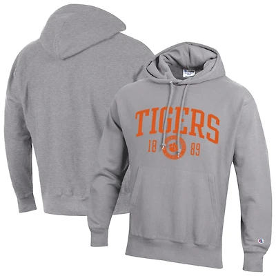 Men's Champion  Heather Gray Clemson Tigers Established Reverse Weave Hoodie