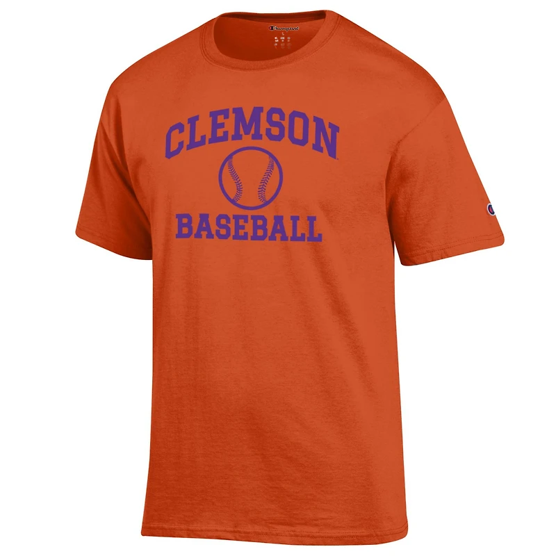 Men's Champion Orange Clemson Tigers Baseball Icon T-Shirt
