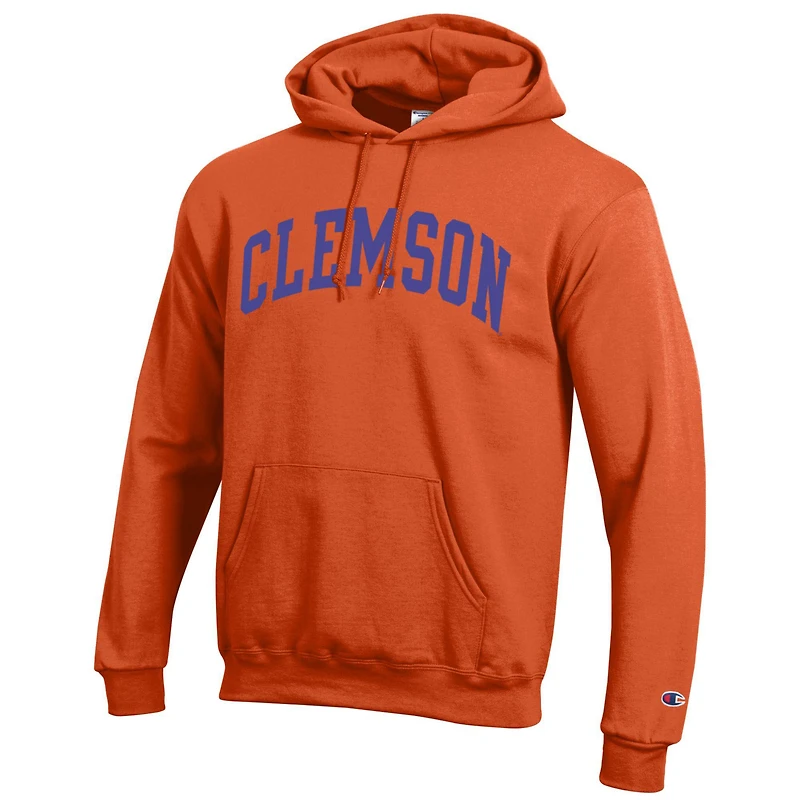 Men's Champion  Orange Clemson Tigers Basic Arch Fleece Pullover Hoodie