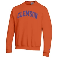 Men's Champion  Orange Clemson Tigers Basic Arch Fleece Pullover Sweatshirt