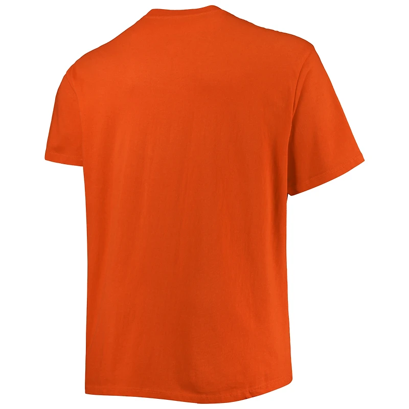 T-shirt Champion Orange Clemson Tigers pour hommes, grandes tailles, avec logo en arche