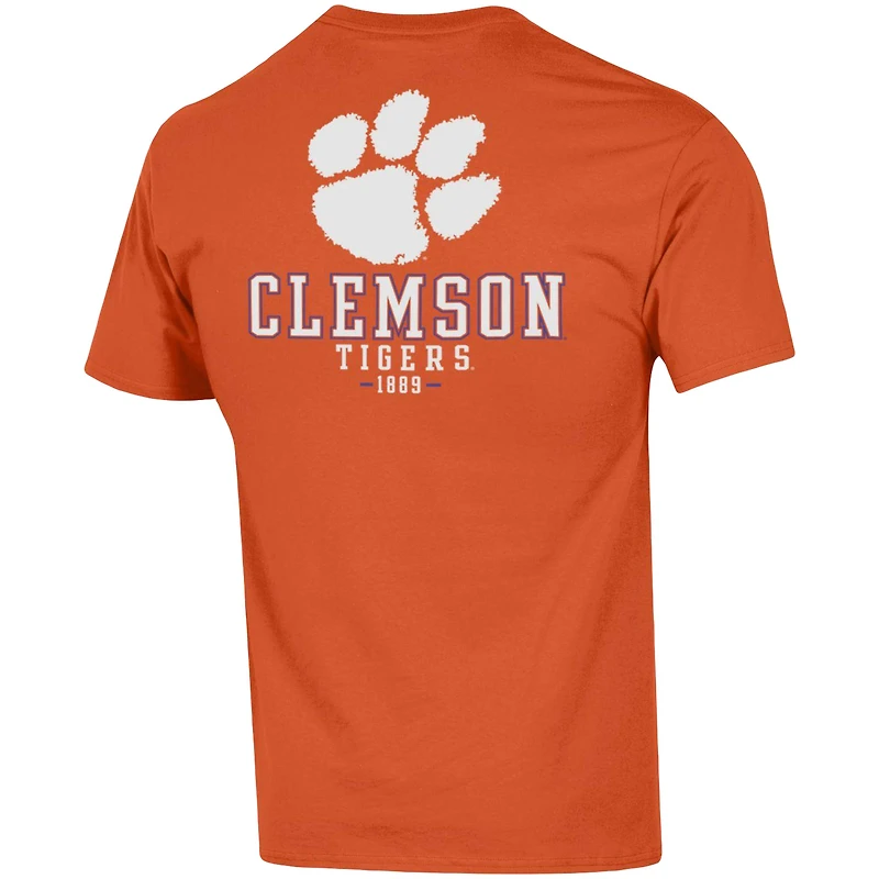 Men's Champion Orange Clemson Tigers Stack 2-Hit T-Shirt