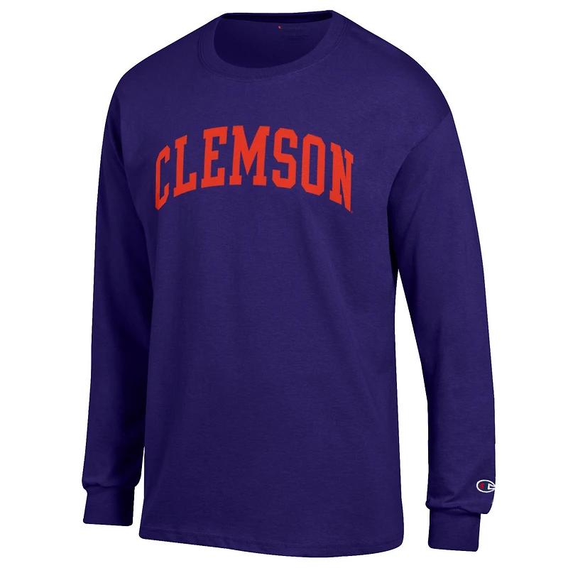 Men's Champion Clemson Tigers Basic Arch Long Sleeve T-Shirt
