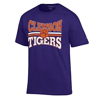 Men's Champion  Purple Clemson Tigers Team Zoom T-Shirt