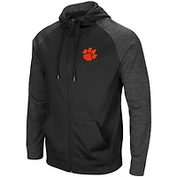 Sweat à capuche Colosseum Blackout Clemson Tigers Big & Tall Raglan pour homme