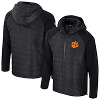 Veste à capuche entièrement zippée Block The Sun pour homme Colosseum Black Clemson Tigers
