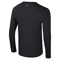 Men's Colosseum Black Clemson Tigers Color Pop Active Blend 2-Hit Long Sleeve T-Shirt