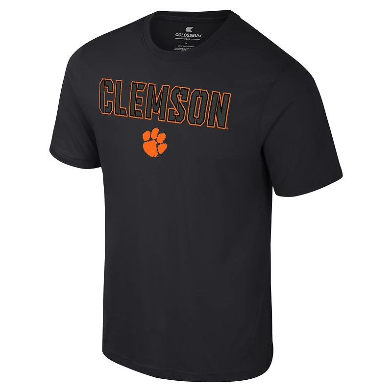 T-shirt Colosseum Black Clemson Tigers Color Pop Active Blend pour hommes