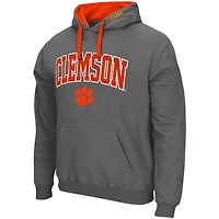 Sweat à capuche Colosseum Charcoal Clemson Tigers Big & Tall Arch Logo 2.0 pour homme